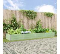 Vidaxl Jardinière Vert Pastel 195 X 100 X 45 Cm Acier Galvanisé