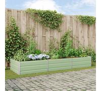 Vidaxl Jardinière Vert Pastel 195 X 100 X 45 Cm Acier Galvanisé