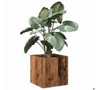 vidaXL Jardinière d'intérieur Vieux bois 40x40x40 cm Bois d'ingénierie Marron 857027