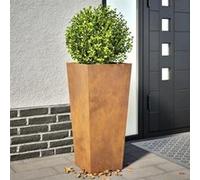vidaXL Jardinières 2 pcs 35x35x75 cm acier corten, jardinière d'extérieur, boîte à fleurs, boîte de jardin, jardinière de 851093 Marron G