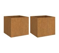 vidaXL Jardinières 2 pcs 42x40x39 cm Acier corten