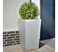 Jardinières 2 pcs 45x45x75 cm acier galvanisé, jardinière d'extérieur, boîte à fleurs, boîte de jardin 851105