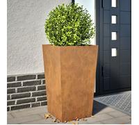 vidaXL Jardinières 2 pcs 45x45x75 cm acier résistant aux intempéries, jardinière d'extérieur, boîte à fleurs, boîte de 851107