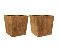 Vidaxl Jardinières 2 Pcs 50x50x50 Cm Acier Corten