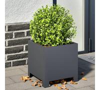 vidaXL Jardinières 2 pcs Anthracite 30x30x30 cm Acier, planteur, jardinière de Patio, bac à Fleurs, jardinière d'extérieur, boîte à Fleurs