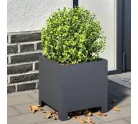 Jardinières 2 pcs anthracite 30x30x30 cm acier, planteur, jardinière de patio, bac à fleurs, jardinière d'extérieur, 851190