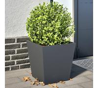 Vidaxl Jardinières 2 Pcs Anthracite 40x40x40 Cm Acier