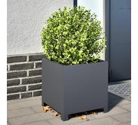 Vidaxl Jardinières 2 Pcs Anthracite 40x40x40 Cm Acier