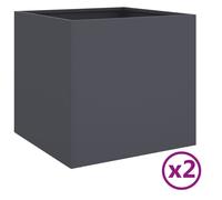 Jardinières Bacs à Fleurs Pots de Plantes Jardin 2 pcs Acier Corten vidaXL