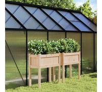 Vidaxl Jardinières 2 Pcs Avec Pieds Bois De Pin Massif