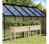 Vidaxl Jardinières 2 Pcs Avec Pieds Bois De Pin Massif