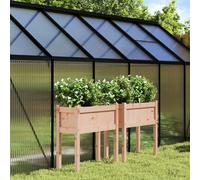 Vidaxl Jardinières 2 Pcs Avec Pieds Bois Massif Douglas