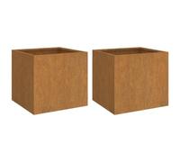 vidaXL Jardinières 2 pcs 42x40x39 cm acier corten 821550