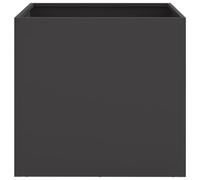 vidaXL Jardinières 2 pcs, Bacs à Fleurs, Pots de Plantes, Boîtes à Fleurs, Jardinières Surélevées de Jardin Terrasse, Noir 49x47x46 cm Acier