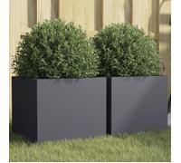 vidaXL Jardinières 2 pcs, Bacs à Fleurs, Pots de Plantes, Boîtes à Fleurs, Jardinières Surélevées de Jardin Terrasse, 841540