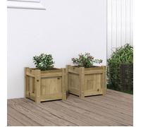 vidaXL Jardinières 2 pcs bois de pin imprégné 837403