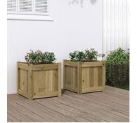 Jardinières 2 pcs bois de pin imprégné