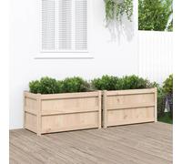 Vidaxl Jardinières 2 Pcs Bois De Pin Massif