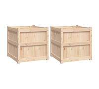 Vidaxl Jardinières 2 Pcs Bois De Pin Massif