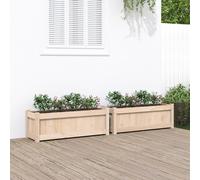 Vidaxl Jardinières 2 Pcs Bois De Pin Massif