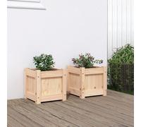 Vidaxl Jardinières 2 Pcs Bois De Pin Massif
