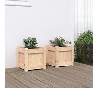 vidaXL Jardinières 2 pcs en bois de pin massif 837395