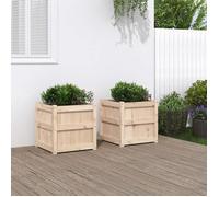 vidaXL Jardinières 837415 2 pièces en bois de pin massif