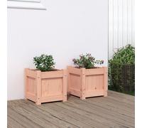 Vidaxl Jardinières 2 Pcs Bois Massif Douglas