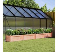 Jardinières 2 pcs, Lits Surélevé, Bacs à Fleurs, Pots de Plantes, Boîtes à Fleurs Jardin Patio Terrasse, Marron Bois Massif Douglas