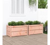 vidaXL Jardinières 2 pcs bois massif douglas 837466 Rose G