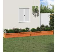 Vidaxl Jardinières 2 Pcs Cire Marron Bois De Pin Massif