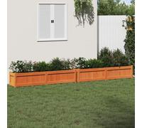 Vidaxl Jardinières 2 Pcs Cire Marron Bois De Pin Massif