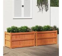 vidaXL Jardinières – 2 pièces, cire marron, bois de pin massif