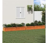 Vidaxl Jardinières 2 Pcs Cire Marron Bois De Pin Massif