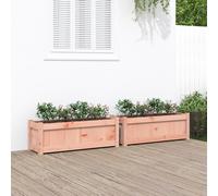 Jardinières 2 pcs, Lits Surélevé, Bacs à Fleurs, Pots de Plantes, Boîtes à Fleurs Jardin Patio Terrasse, Bois Massif Douglas