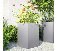 Jardinières 2 pcs hexagone 46x40x45 cm acier galvanisé G