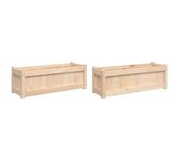 Vidaxl Jardinières 2 Pcs Bois De Pin Massif
