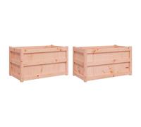 Vidaxl Jardinières 2 Pcs Bois Massif Douglas