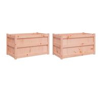 Vidaxl Jardinières 2 Pcs Bois Massif Douglas