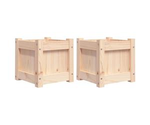vidaXL Jardinières 2 pcs, Lits Surélevé, Bacs à Fleurs, Pots de Plantes, Boîtes à Fleurs Jardin Patio Terrasse, Bois de Pin Massif