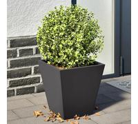 Jardinières 2 pcs noir 30x30x30 cm acier, jardinière d'extérieur, boîte à fleurs, boîte de jardin, jardinière de 851039