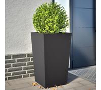 Vidaxl Jardinières 2 Pcs Noir 45x45x75 Cm Acier