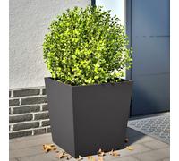 Vidaxl Jardinières 2 Pcs Noir 50x50x50 Cm Acier