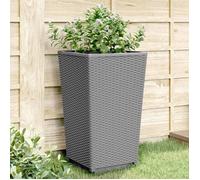 Vidaxl Jardinières 2 Pcs Gris Clair 32,5x32,5x57 Cm Polypropylène