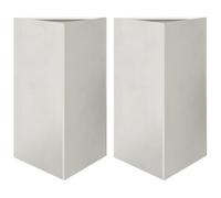 vidaXL Jardinières triangulaires 2 pcs 50x43x75 cm en acier inoxydable