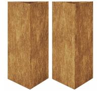 Vidaxl Jardinières 2 Pcs Triangulaire 40x34,5x70 Cm Acier Corten