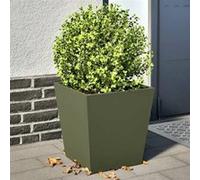 Jardinières 2 pcs noir 50x50x50 cm acier jardinière d'extérieur vidaXL