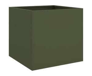 vidaXL Jardinières 2 pcs Vert Olive 49x47x46 cm Acier