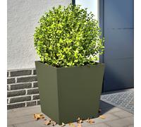 Jardinières 2 pcs vert olive 50x50x50 cm acier851073