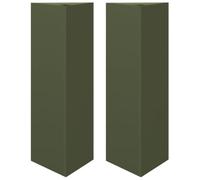 vidaXL Jardinières triangulaires 2 pièces Vert olive 30×26×75 cm Acier